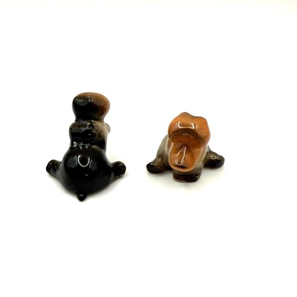 Retired Hagen Renaker Roaring Hippo Tiny Miniature Adorable Hippopotamus 2 Piece - Picture 3 of 7